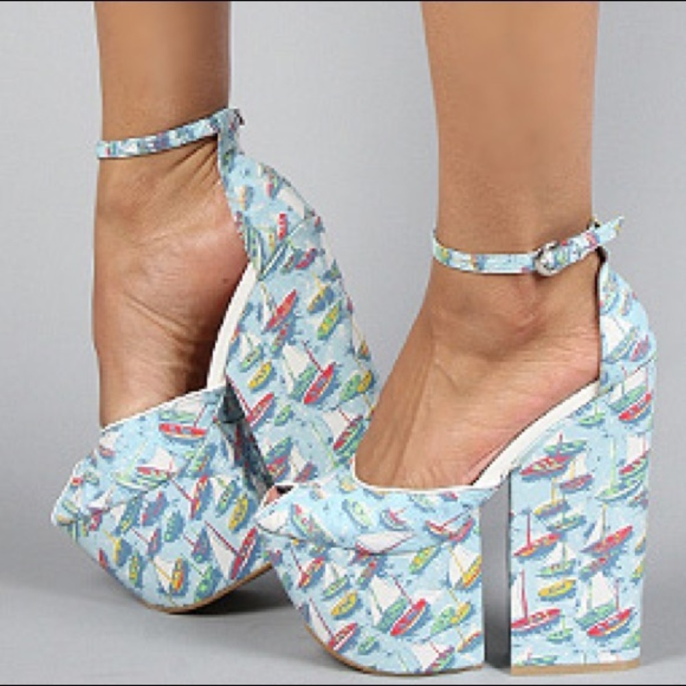 NEW Jeffrey Campbell 4-Evz Sailboat Platform